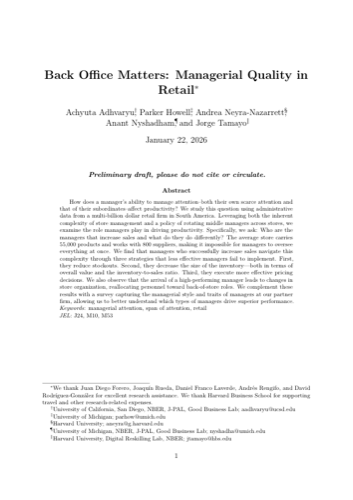 Back Office Matters — first page