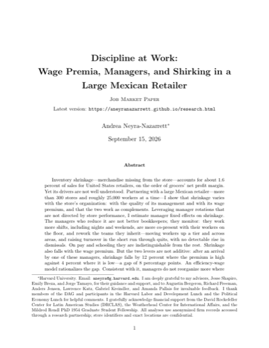 Discipline at Work — first page