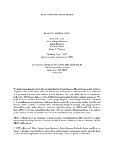 Training Within Firms — first page